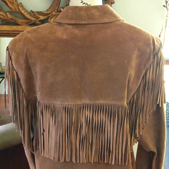 Brown suede western shirt - Picture 4 of 5